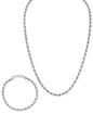 2-Pc. Set 22" Rope Link Chain Necklace & Matching Bracelet, Created for Macy'S
