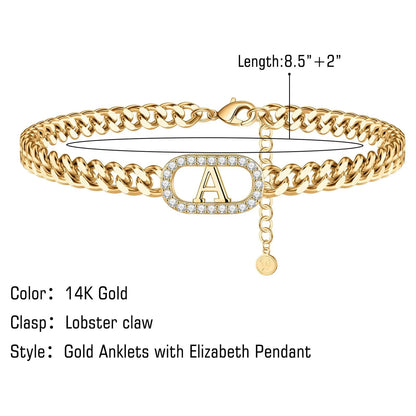 Women 14K Gold Filled Gold Anklets