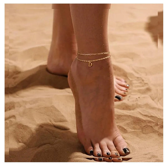 Leg Layering Thin Figaro Letter Anklets Summer Jewelry Gifts