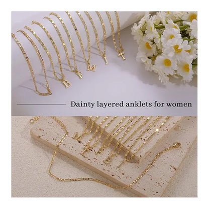 Leg Layering Thin Figaro Letter Anklets Summer Jewelry Gifts