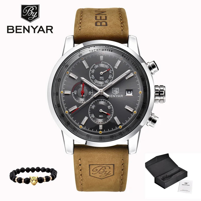 Sports Watch Waterproof Casual Fashion Quartz Watch Business Watch Luminous Calendar Men'