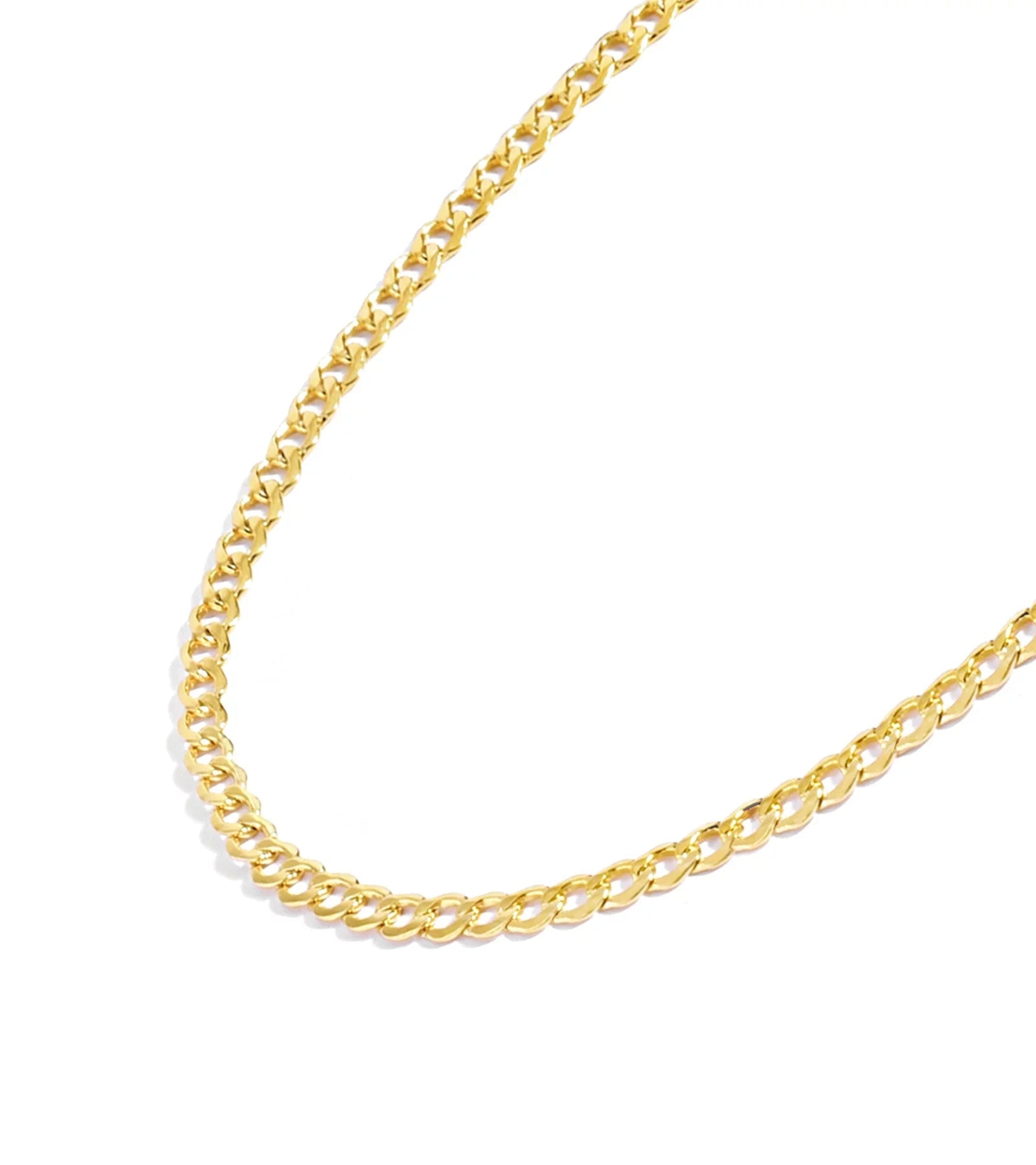 Gold Chain Necklace Collection - 14K Solid Yellow Gold Filled Miami Cuban Curb Link Chain Necklaces